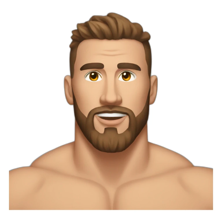 travis kelce no shirt sticker