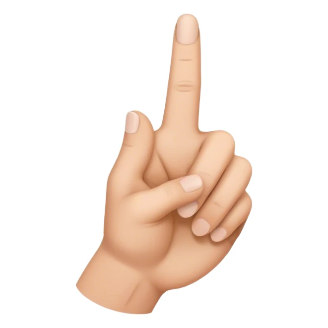 Finger pointing down seen from the back of the hand  sticker