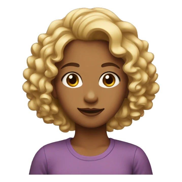 girl with curl sticker