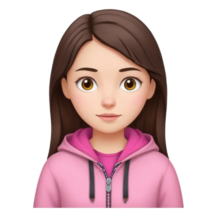 brunette scandinavian girl with pink scandinavian clothes sticker