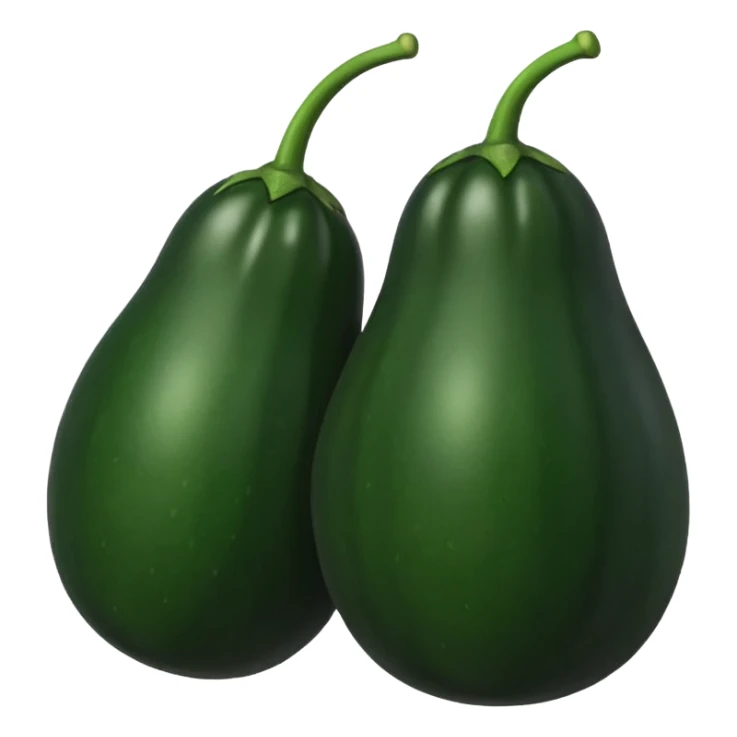 Pepino todo preto,com nenhum verde sticker