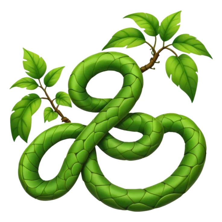 snakey jungle vine plant sticker