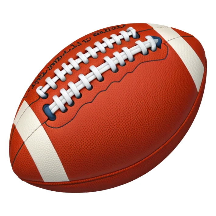american football ball blue (#00A3E0) and red (#F9423A) sticker