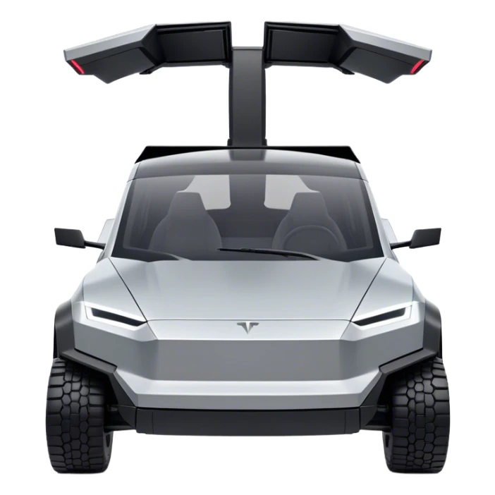 Tesla Cybertruck - Tesla (Model Year: 2022) (Iconic colour: Silver) sticker