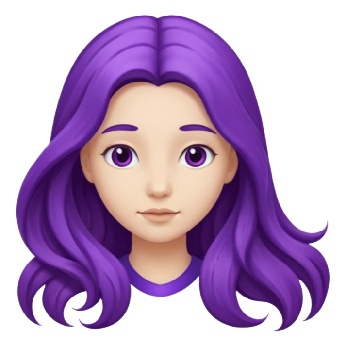Purple girl sticker