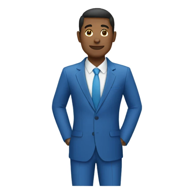 man wear blue suit sticker