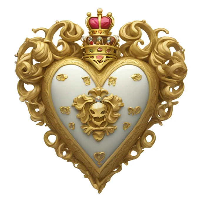 A royal heart sticker