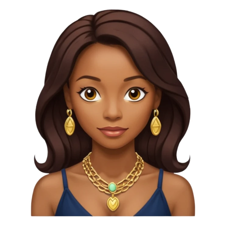 Anika Noni Rose with long dark brown hair sticker