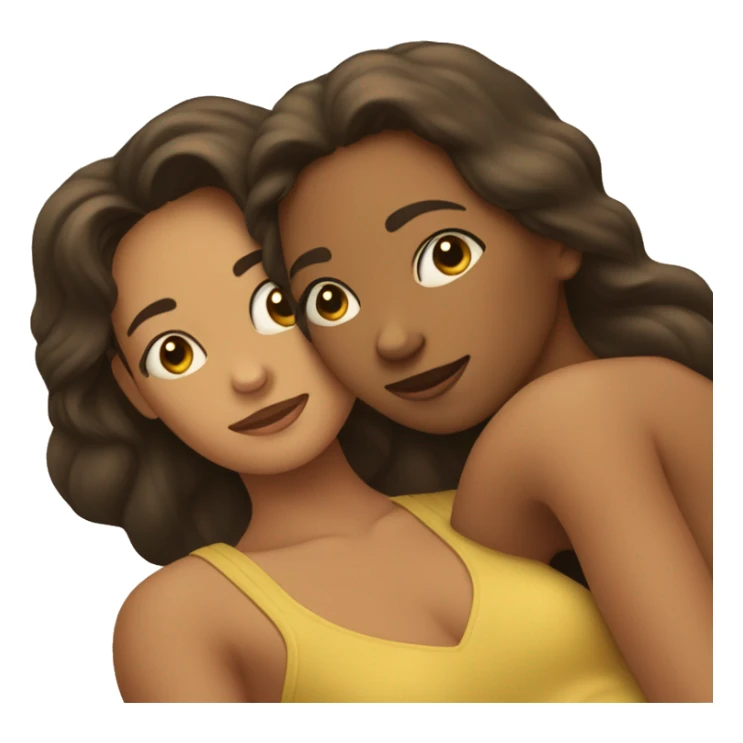 one girl lies on another’s one back sticker