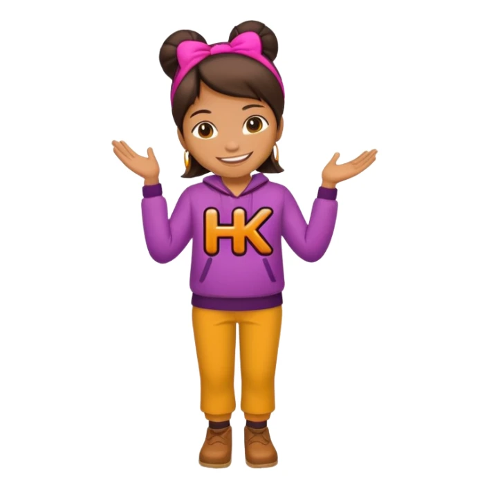 Person Posing as the letters HK sticker