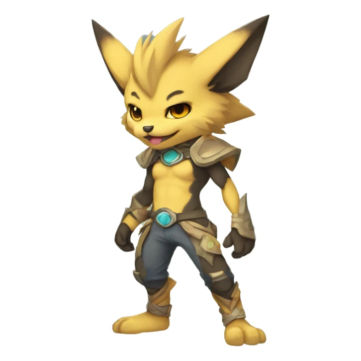 a anthro chibi-style rock-type-ground-type Fakémon-hybrid full body sticker