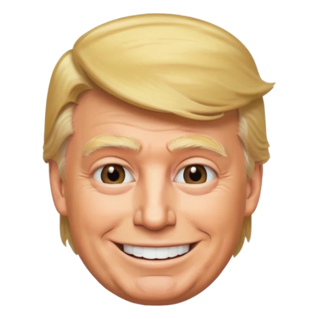 Donald trump smiling emoji sticker