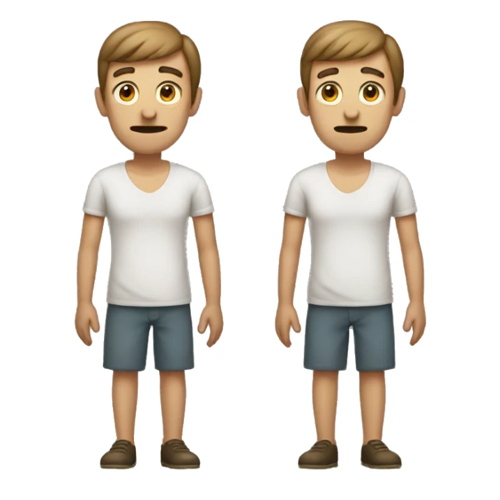 Standing man emoji but he’s got a sad face  sticker