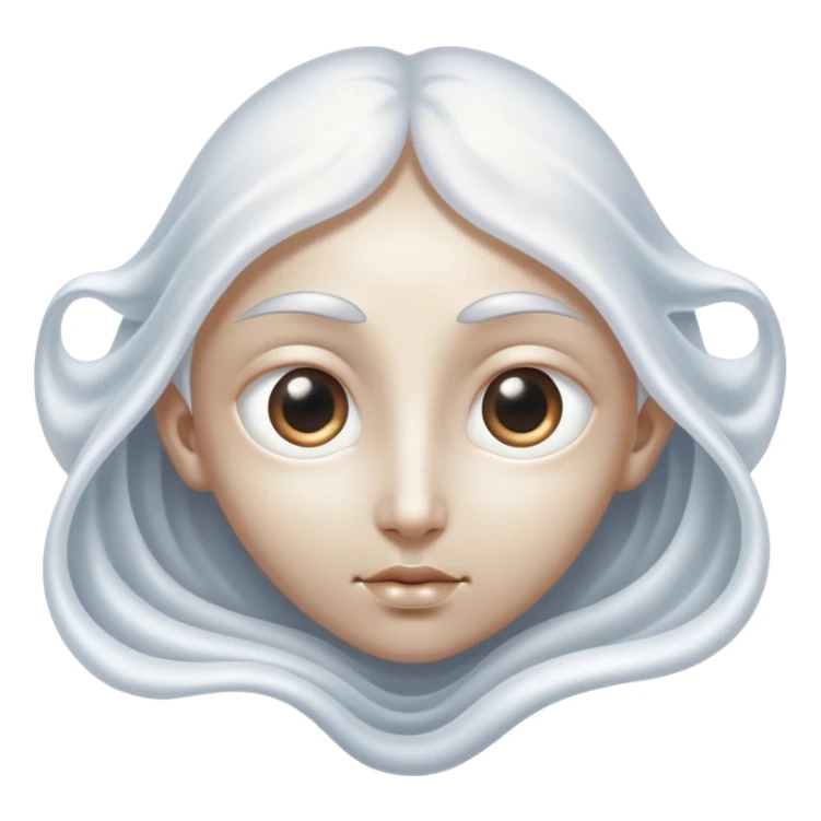 Regal and mysterious, with a flowing, sheet-like form draped in silvery-white hues, softly billowing as if caught in an unseen breeze, eye holes glowing with deep, thoughtful wisdom, simplified yet sophisticated, highly detailed, with a soft spectral radiance, high shine, exuding quiet authority, with a glowing outline that captures the essence of an ancient, noble spirit drifting through time! sticker