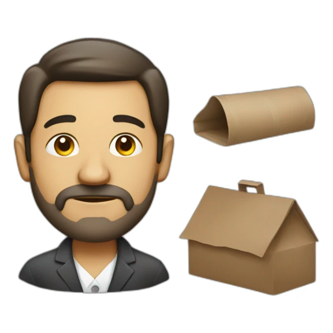 half of homeless and half of businessmen sticker