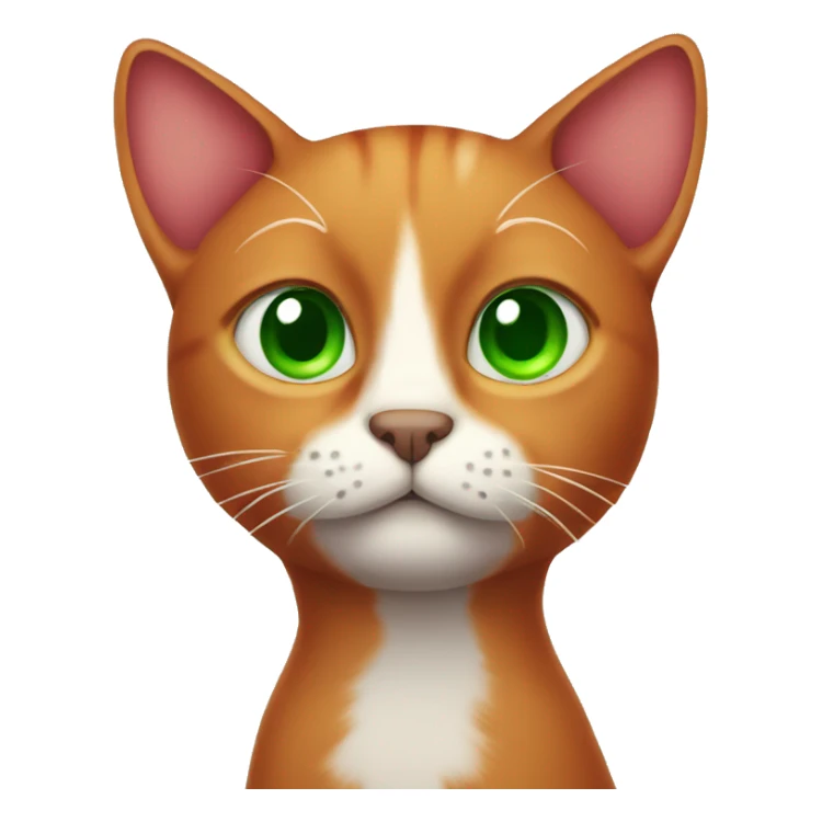 Skinny red cat with sad green eyes sticker