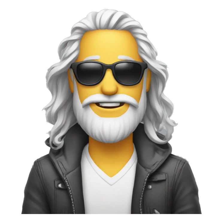 cool designer for the sun with gray hair and beard sticker