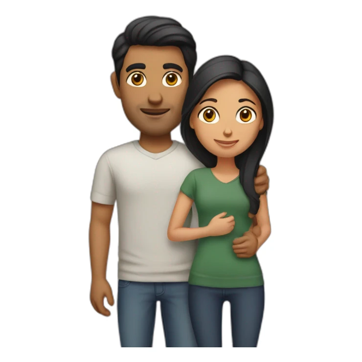 a South Asian male with a Caucasian girlfriend sticker