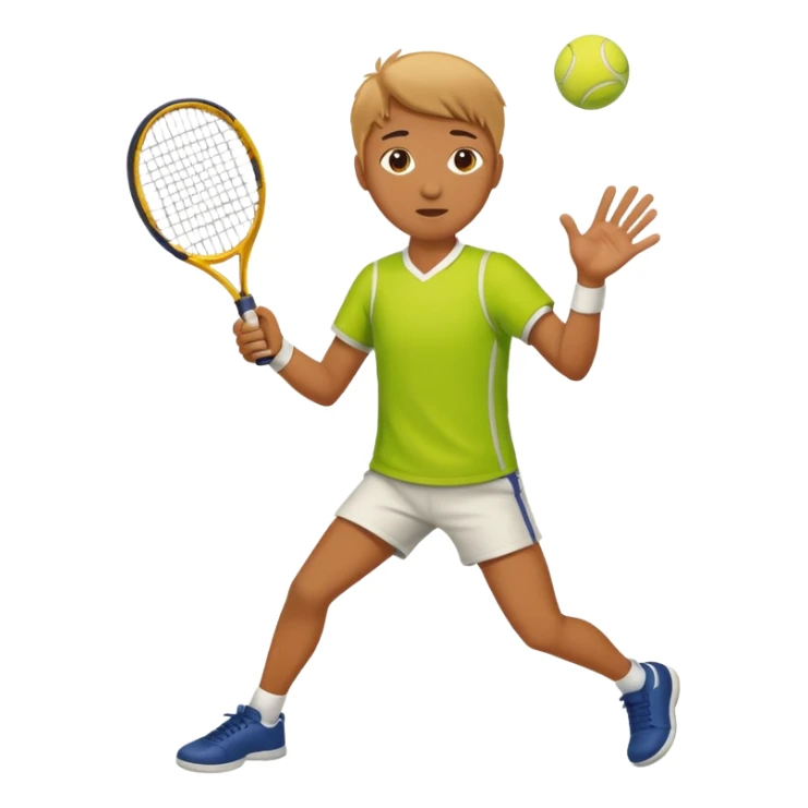 Person catching a tennis ball sticker