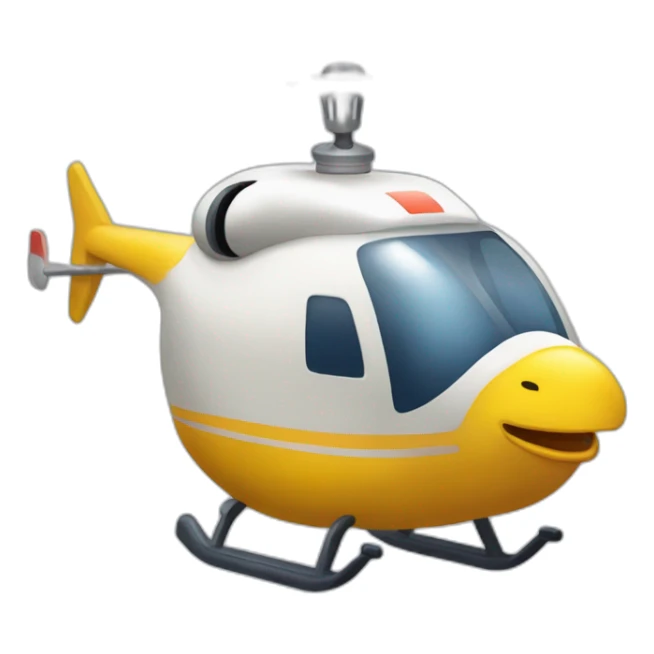 gallina montada en un helicoptero sticker