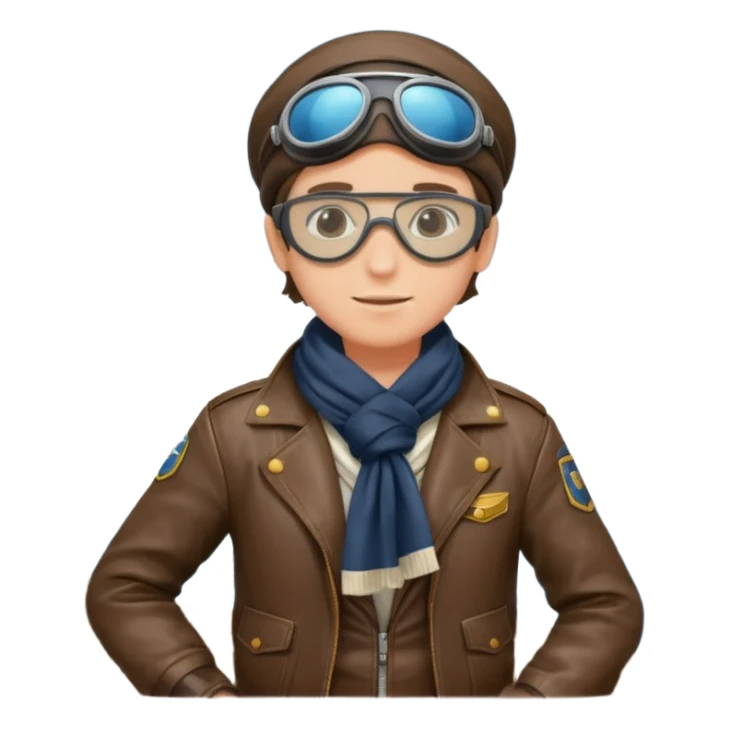 Sky Sailor – Aviator with goggles and scarf, leaning on deck sticker