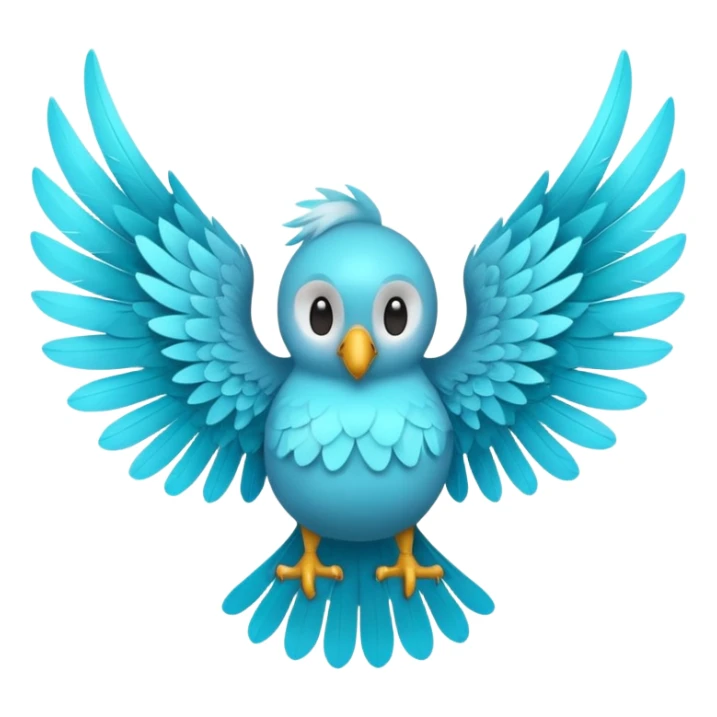 Number cyan sixty-seven with white wings  sticker