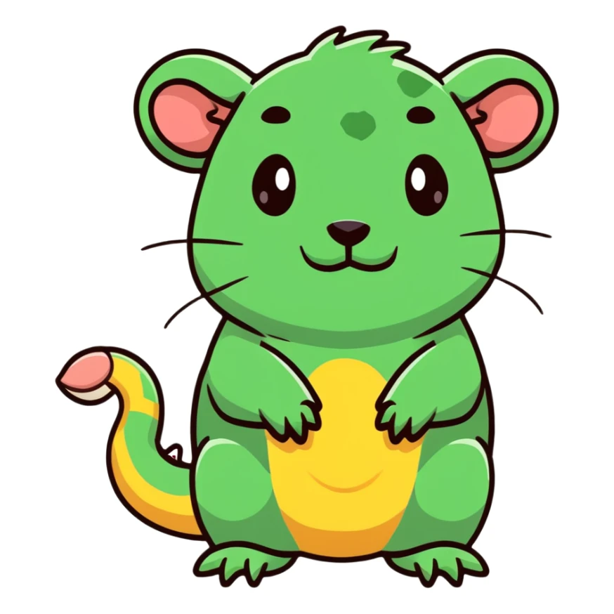 cute hybrid of crocodile and hamster sticker