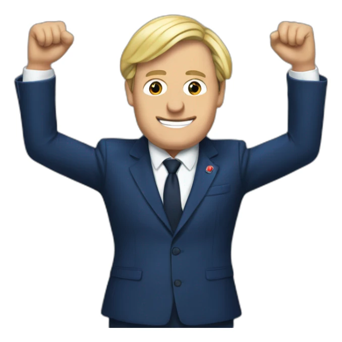 Macron embrasse marine le pen sticker