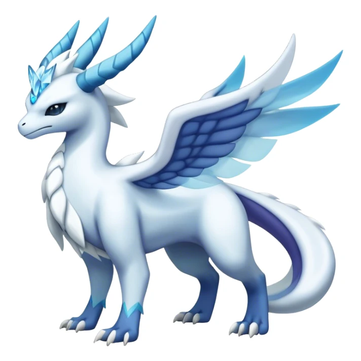 lugia-reshiram-suicune-Glaceon-hybrid, full body sticker