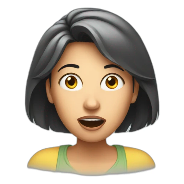 surprised woman  sticker