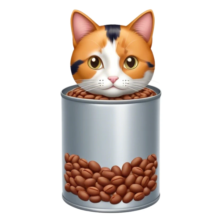 A cat in a can of beans sticker