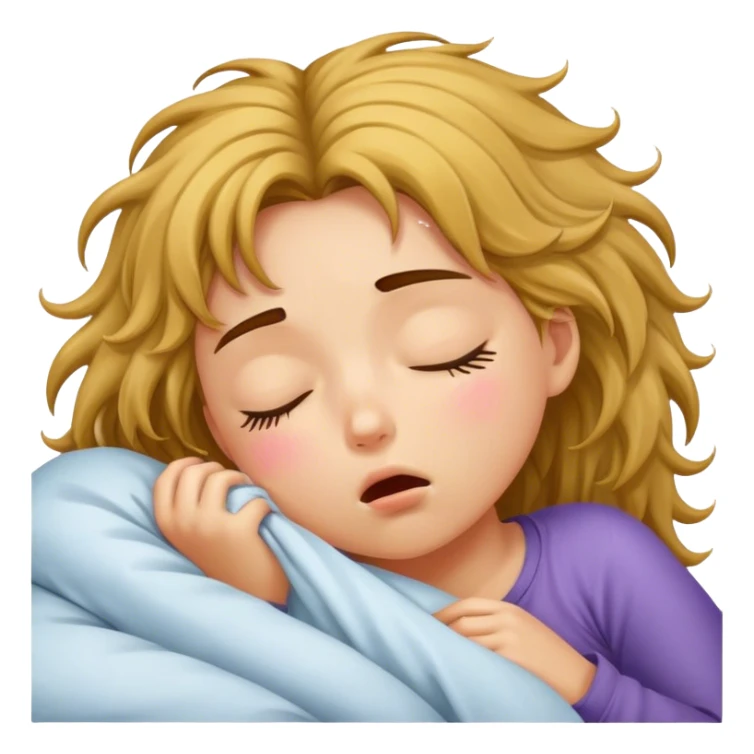 Sleeping teenage girl, drooling/messy hair  sticker