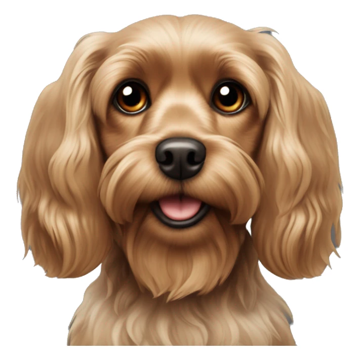 Yorkie Cocker Spaniel Mix dog black brown sticker