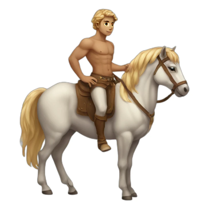 Male centaur full body sticker