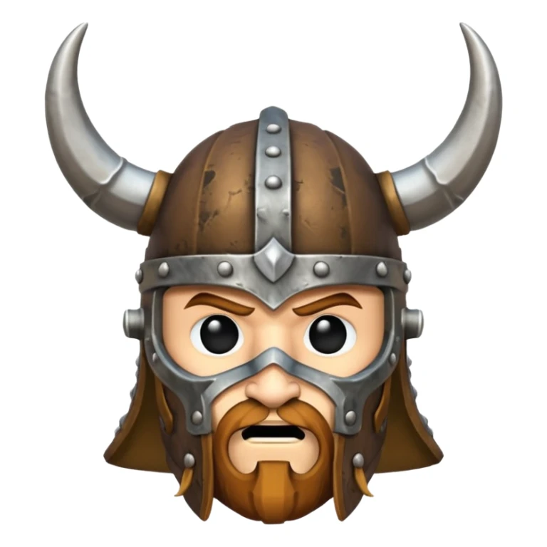 Solo el casco vikingo con cuernos sin cara de persona sticker