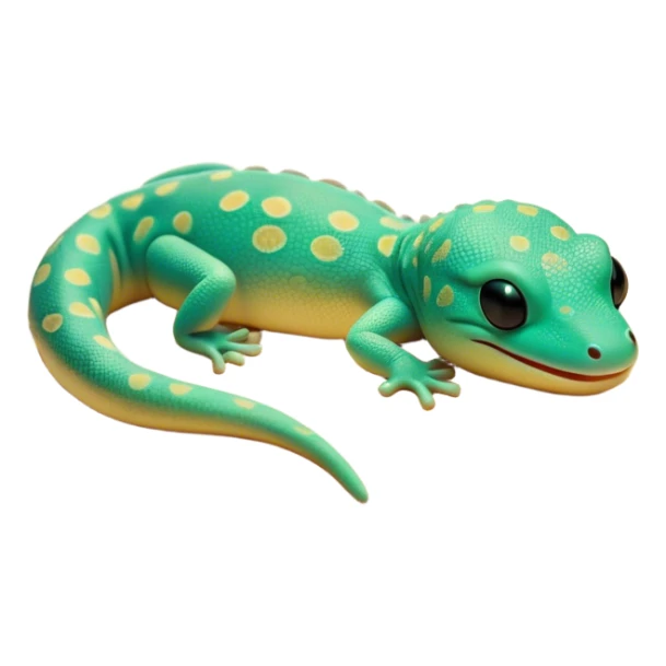Meme-Worthy Cute Sleeping Gecko Portrait Emoji, Head resting peacefully with a contented smile, showcasing a diminutive, patterned body with smooth scales and eyes gently closed in serene slumber, Simplified yet adorably endearing features, highly detailed, glowing with a soft, drowsy tropical light, high shine, relaxed and utterly lovable, stylized with an air of playful laziness, soft glowing outline, capturing the essence of a sleeping gecko that feels destined to become the next viral icon of adorable rest! sticker