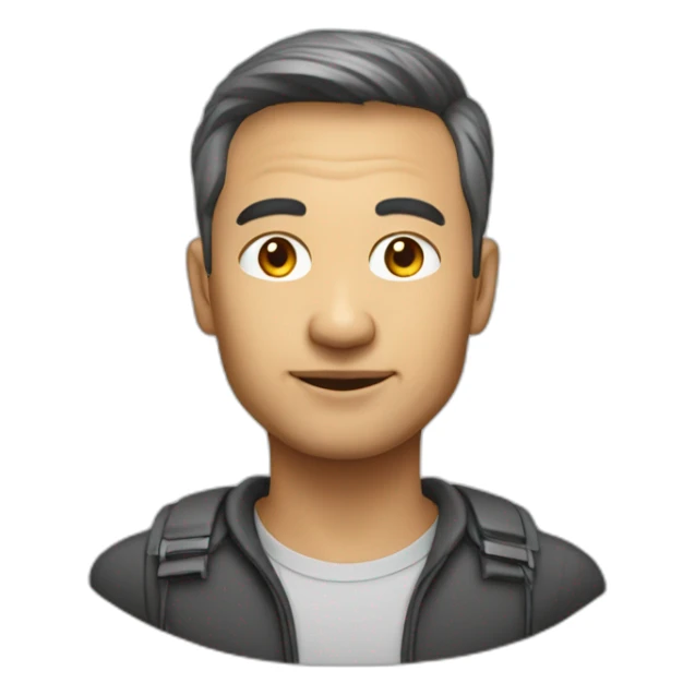 dutch/indonesian software engineer guy, around 40 years old but looks younger sticker