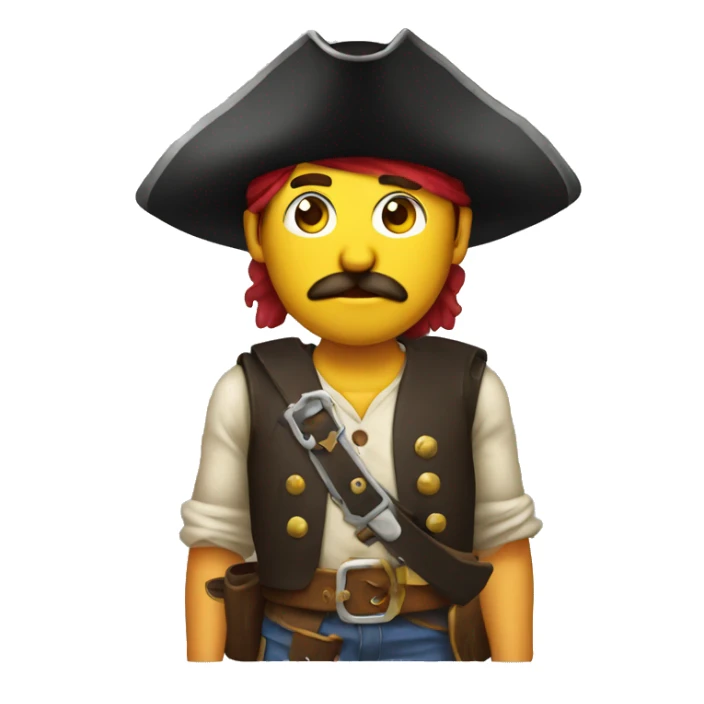 Pirata con parche en un ojo sticker