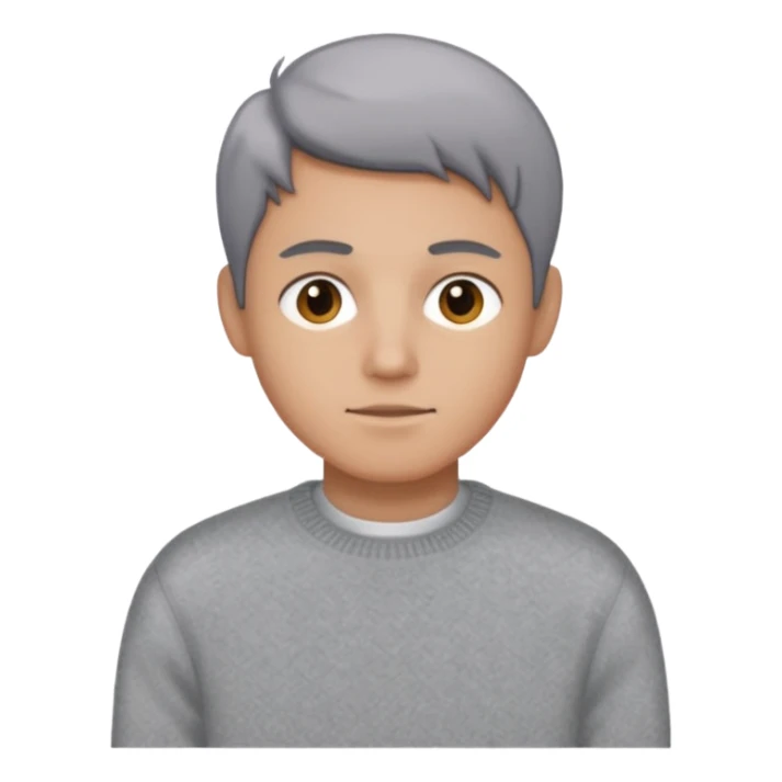 sweater abover shirt grey clothes and lil more hair sticker