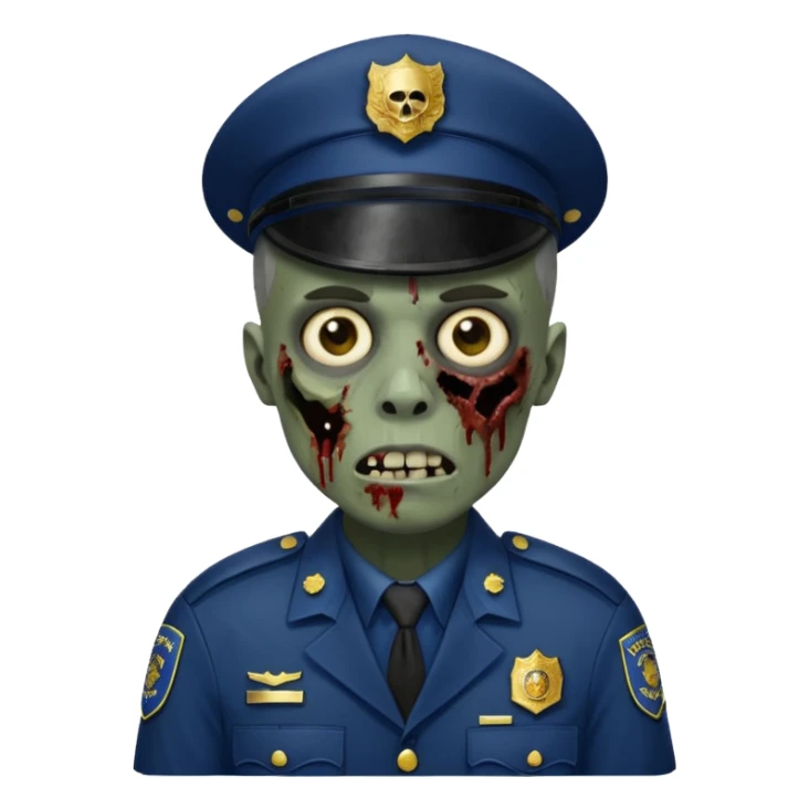 zenci police zombi  sticker