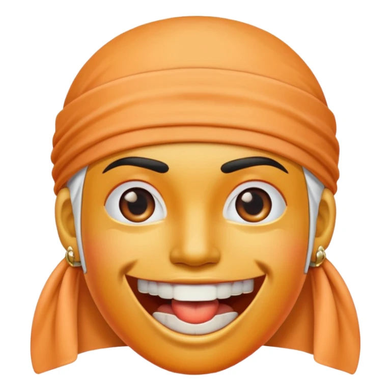 peach with an durag and grillz sticker