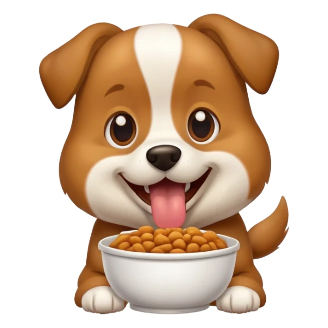 Dog eating food  sticker