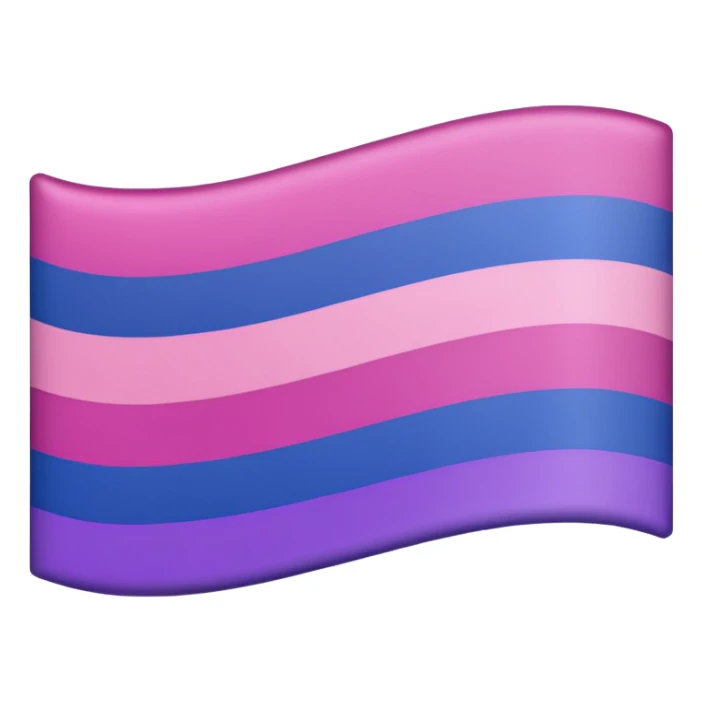 Bisexual flag, the colors are in this order pink purple and blue  sticker