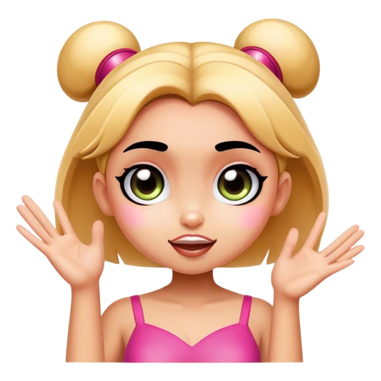 Powerpuff girl saying hi  sticker