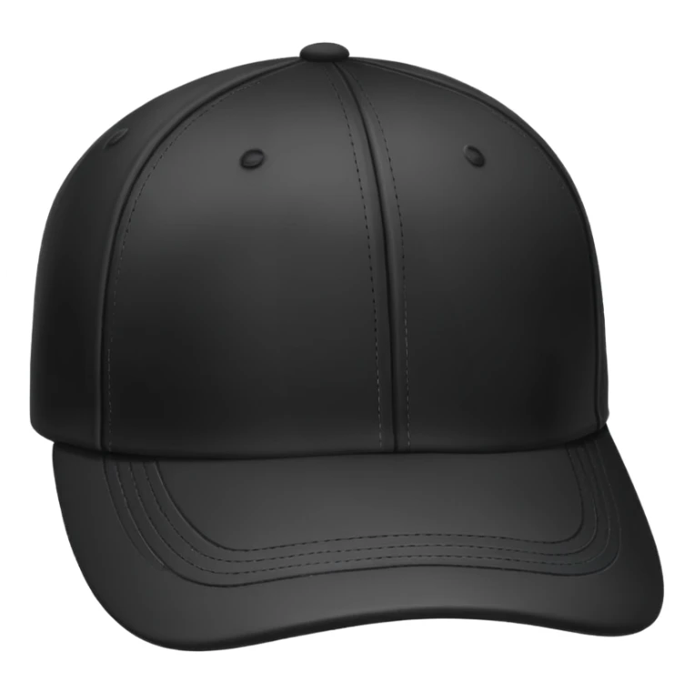 an ios genmoji for a black baseball cap (no logo) sticker