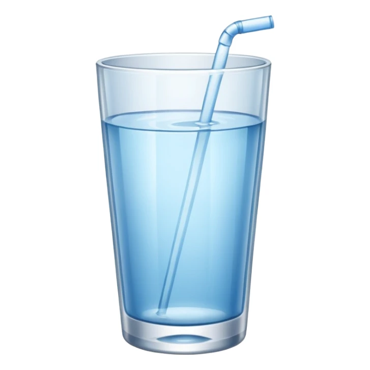 glass of water isolated on white background sticker