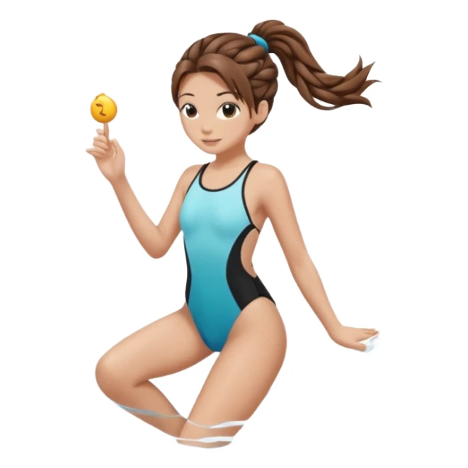 just hair braided hair tail one piece sticker