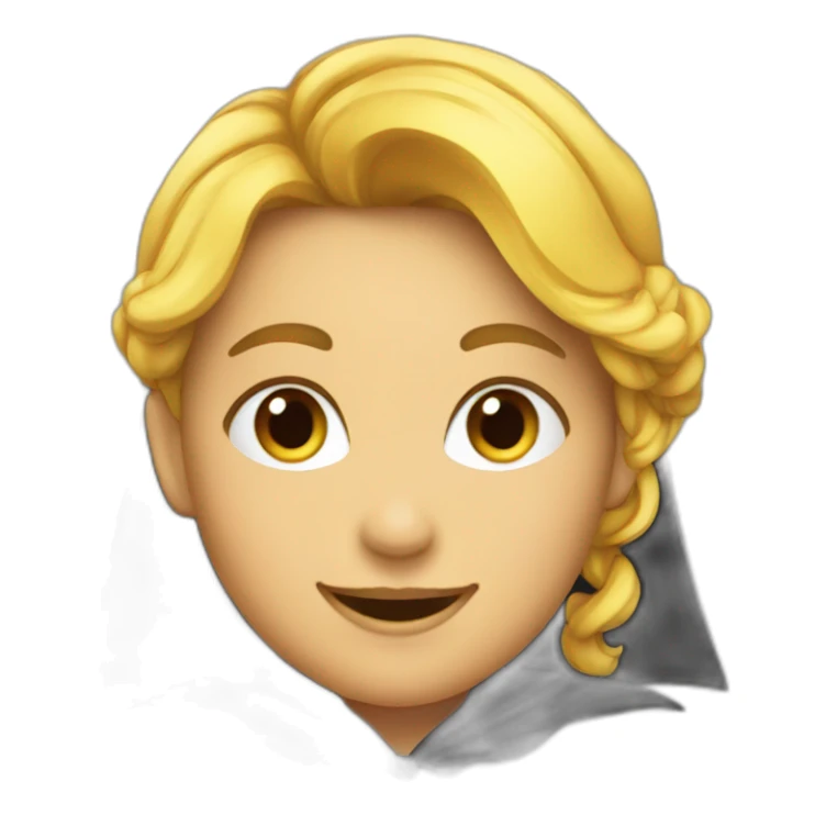 Happy-girl—face-with-black-cape-costume sticker