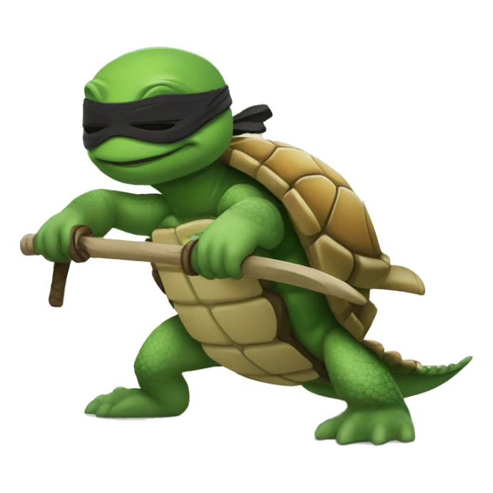 Mbappée avec un casque de tortue ninja sticker