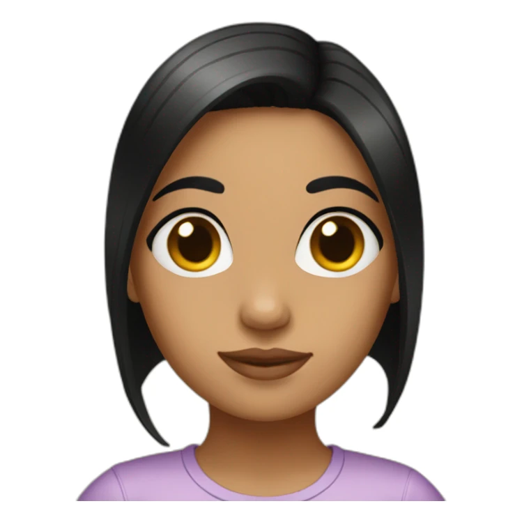 Puerto Rican girl with straight black hair sticker